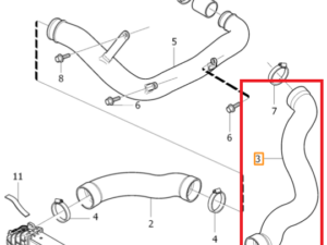 S/V/XC60 2009-2016 Intercoolerist tulev toru