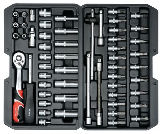 1/4 Padrunvõtmete komplekt Yato 56 osaline